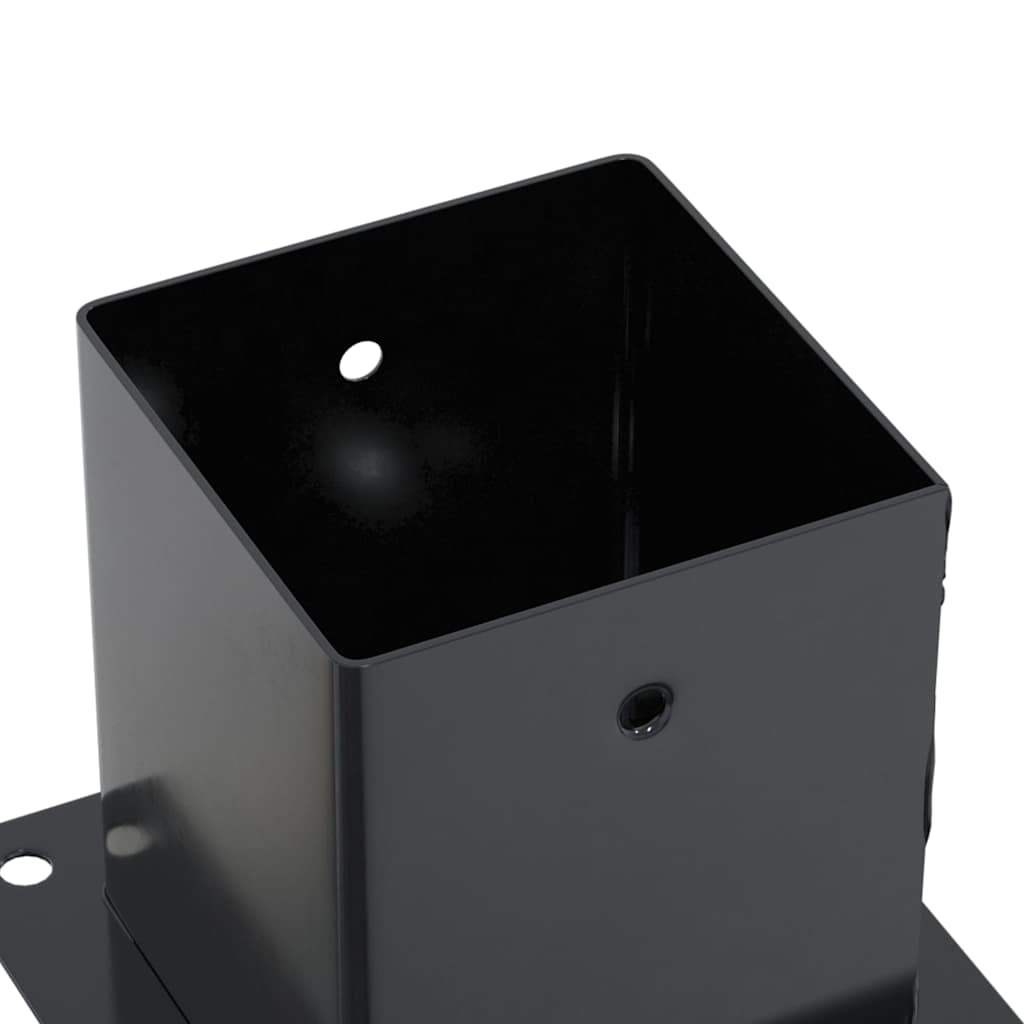 Post Bases Square 12 pcs Anthracite 121x121 mm Powder-coated Steel