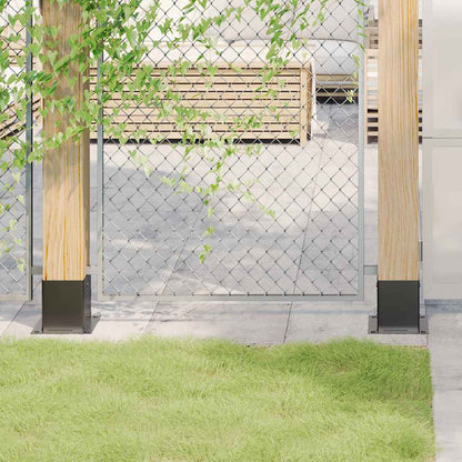 Post Bases Square 12 pcs Anthracite 121x121 mm Powder-coated Steel