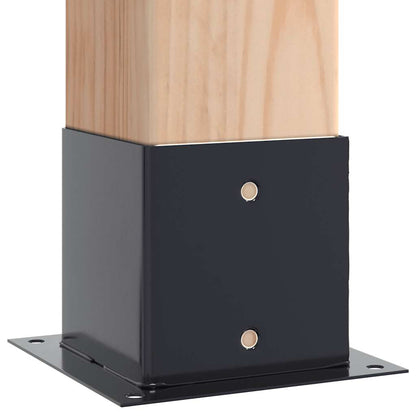 Post Bases Square 4 pcs Anthracite 141x141 mm Powder-coated Steel