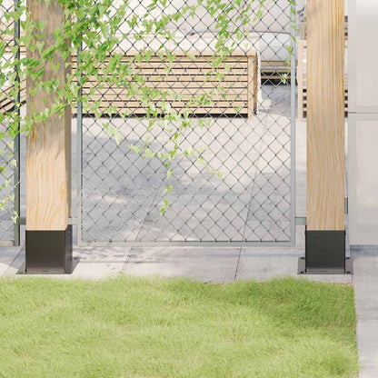 Post Bases Square 4 pcs Anthracite 141x141 mm Powder-coated Steel