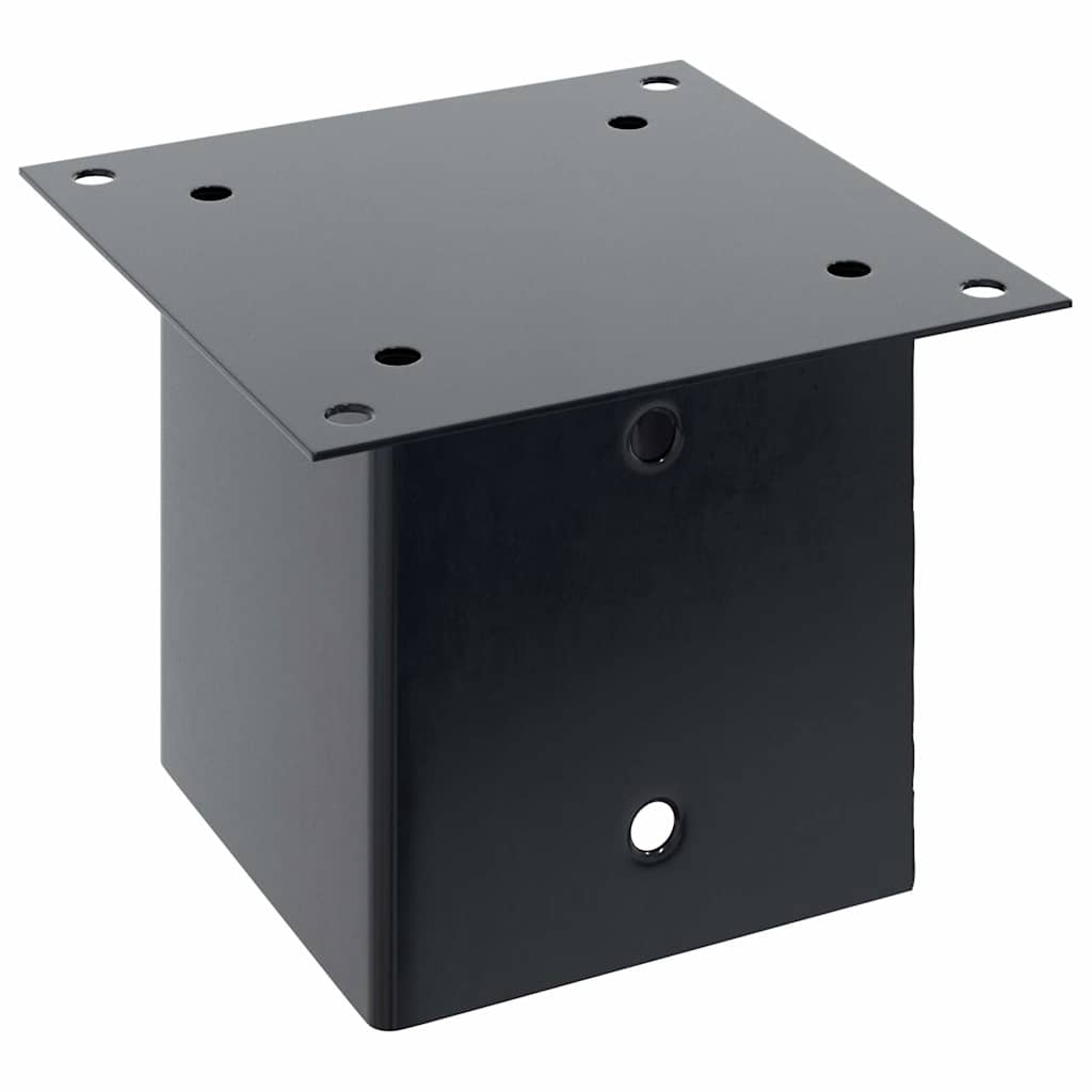 Post Bases Square 12 pcs Anthracite 141x141 mm Powder-coated Steel