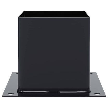 Post Bases Square 12 pcs Anthracite 141x141 mm Powder-coated Steel