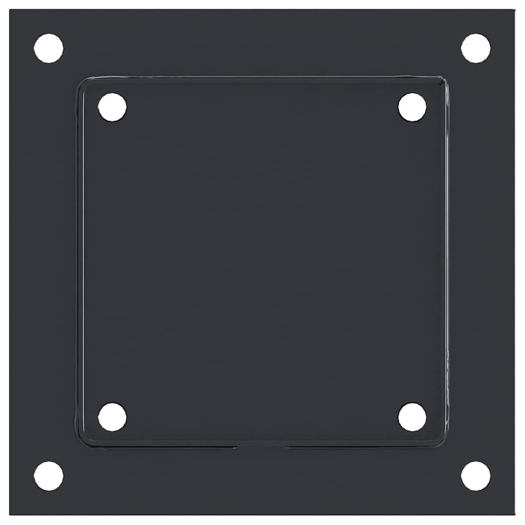Post Bases Square 12 pcs Anthracite 141x141 mm Powder-coated Steel