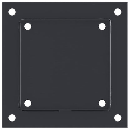 Post Bases Square 12 pcs Anthracite 141x141 mm Powder-coated Steel