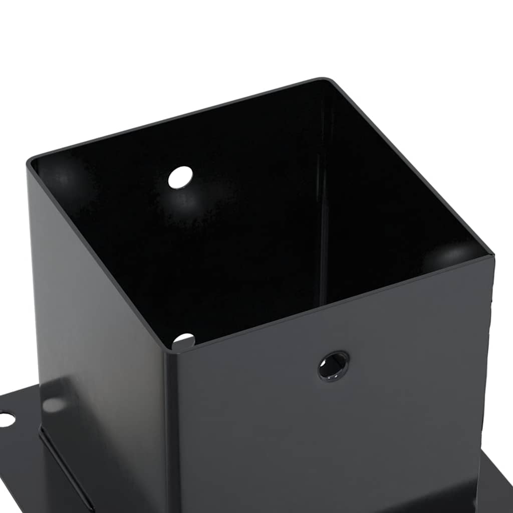 Post Bases Square 12 pcs Anthracite 141x141 mm Powder-coated Steel