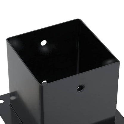 Post Bases Square 12 pcs Anthracite 141x141 mm Powder-coated Steel