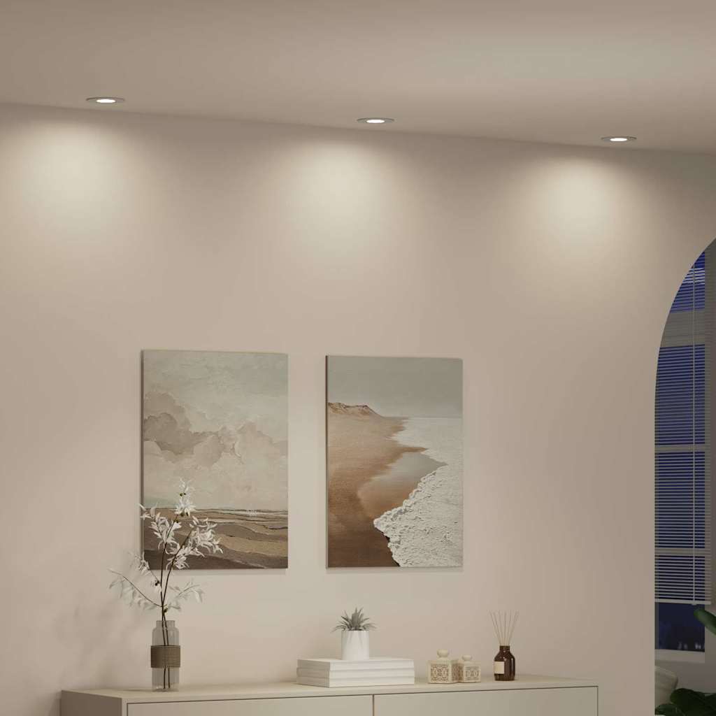 Spotlight 6 pcs White 9 x 9 x 2 cm Aluminium