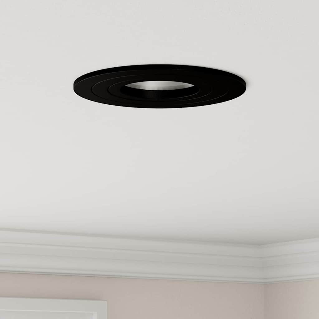 Spotlight 24 pcs Black 9 x 9 x 2 cm Aluminium