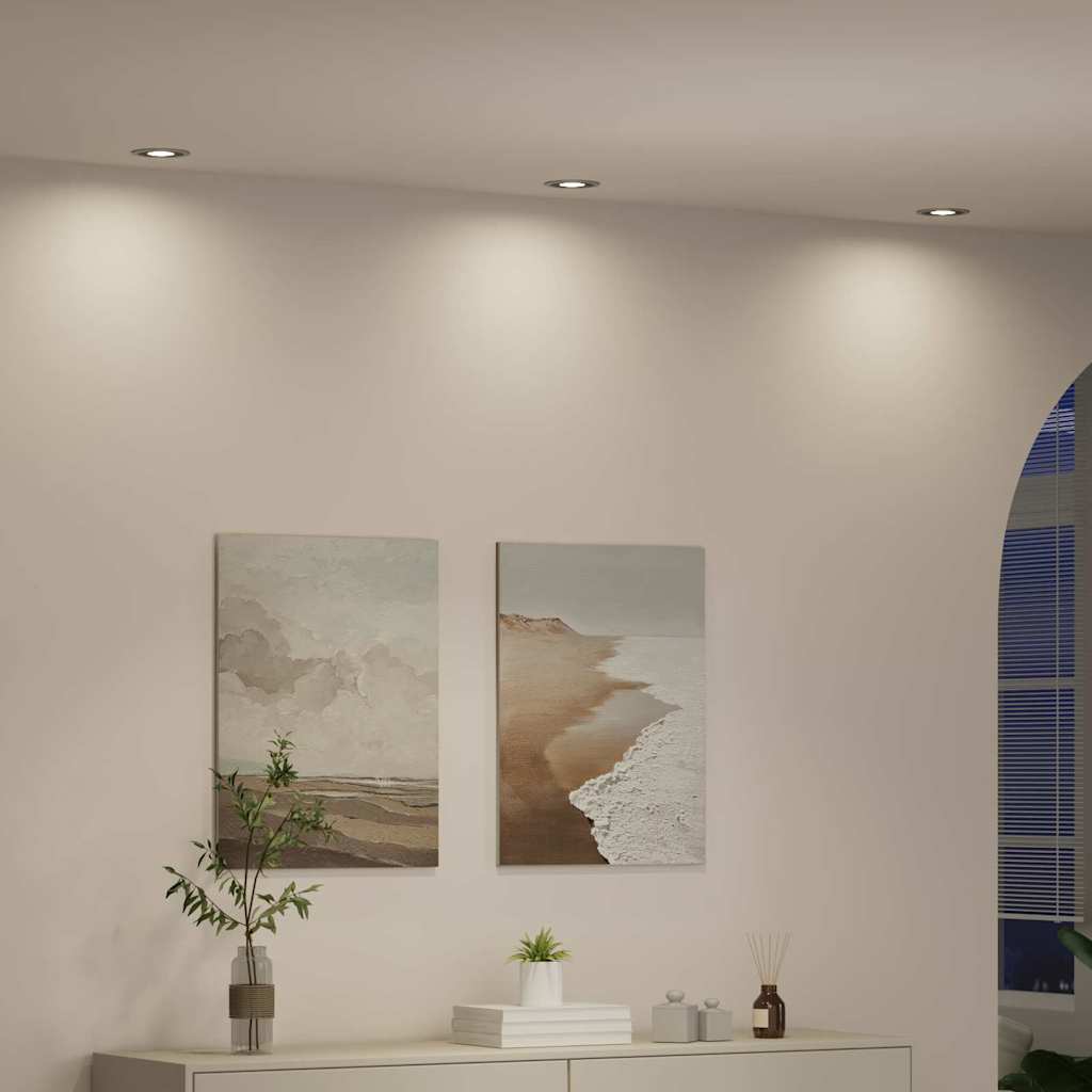 Spotlight 6 pcs Silver 9 x 9 x 2 cm Aluminium