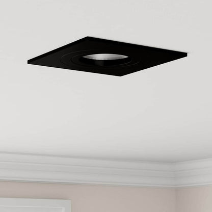 Spotlight 12 pcs Black 9 x 9 x 2 cm Aluminium