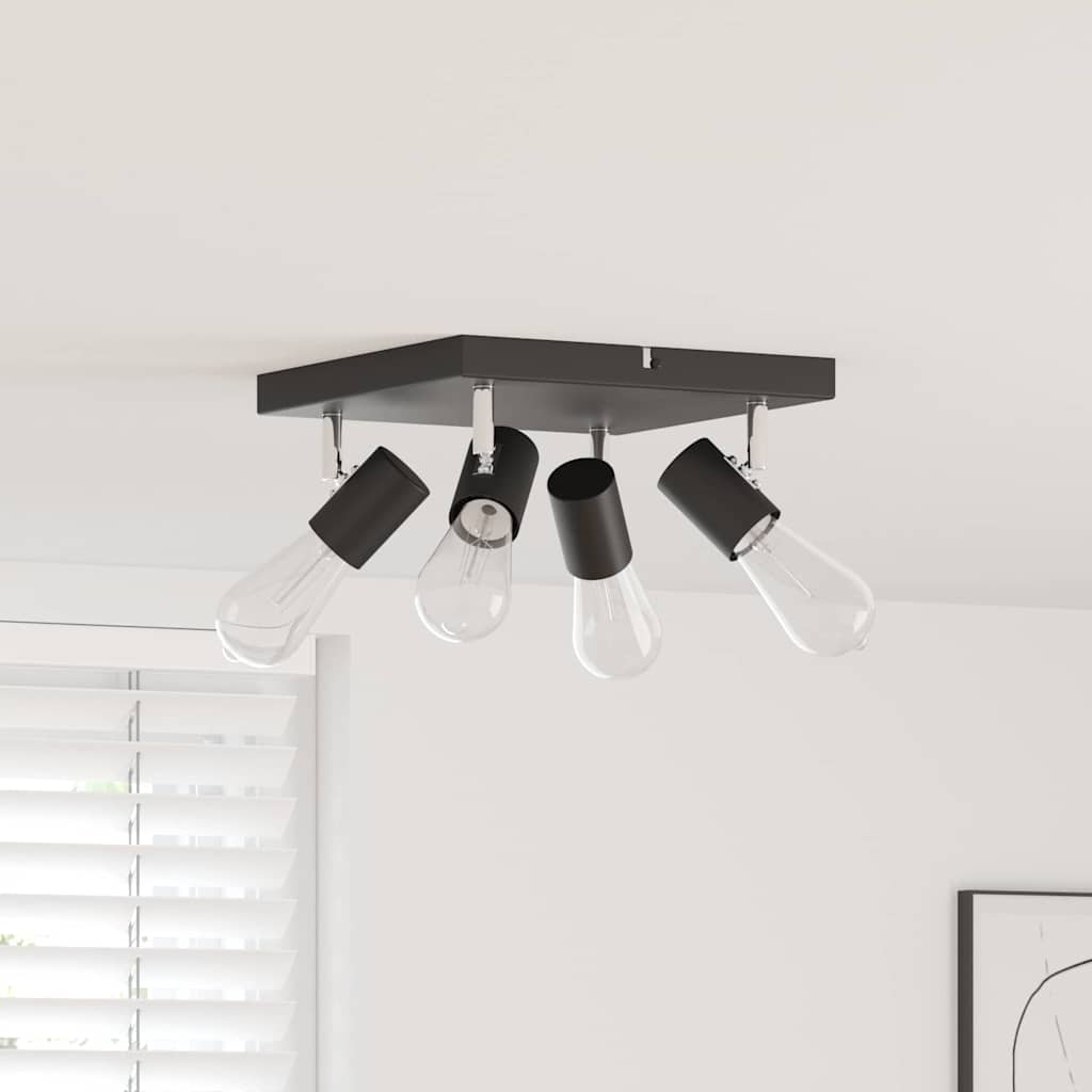 Ceiling Spotlight Black 26.5 x 26 x 11.5 cm Metal