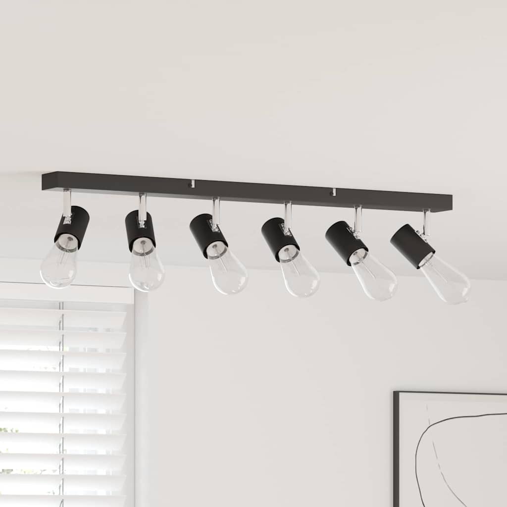 Ceiling Spotlight Black 73 x 6.5 x 11.5 cm Metal