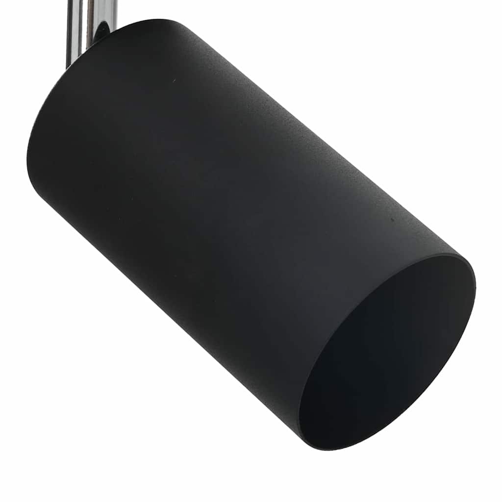 Ceiling Spotlight with Spotlights Black 6 x 6 x 16 cm Metal