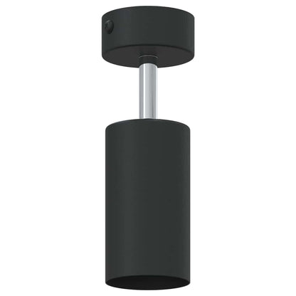 Ceiling Spotlight with Spotlights Black 6 x 6 x 16 cm Metal