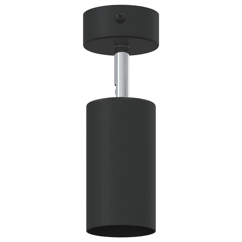 Ceiling Spotlight with Spotlights Black 6 x 6 x 16 cm Metal