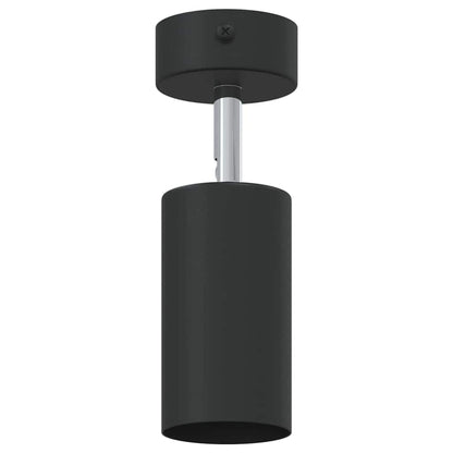 Ceiling Spotlight with Spotlights Black 6 x 6 x 16 cm Metal
