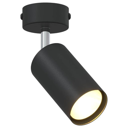 Ceiling Spotlight with Spotlights Black 6 x 6 x 16 cm Metal