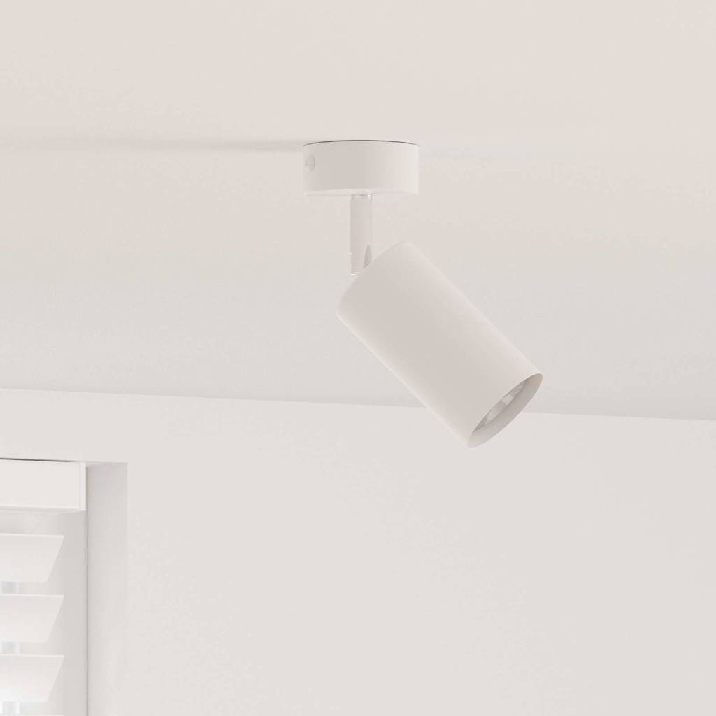 Ceiling Spotlight with Spotlights White 6 x 6 x 16 cm Metal