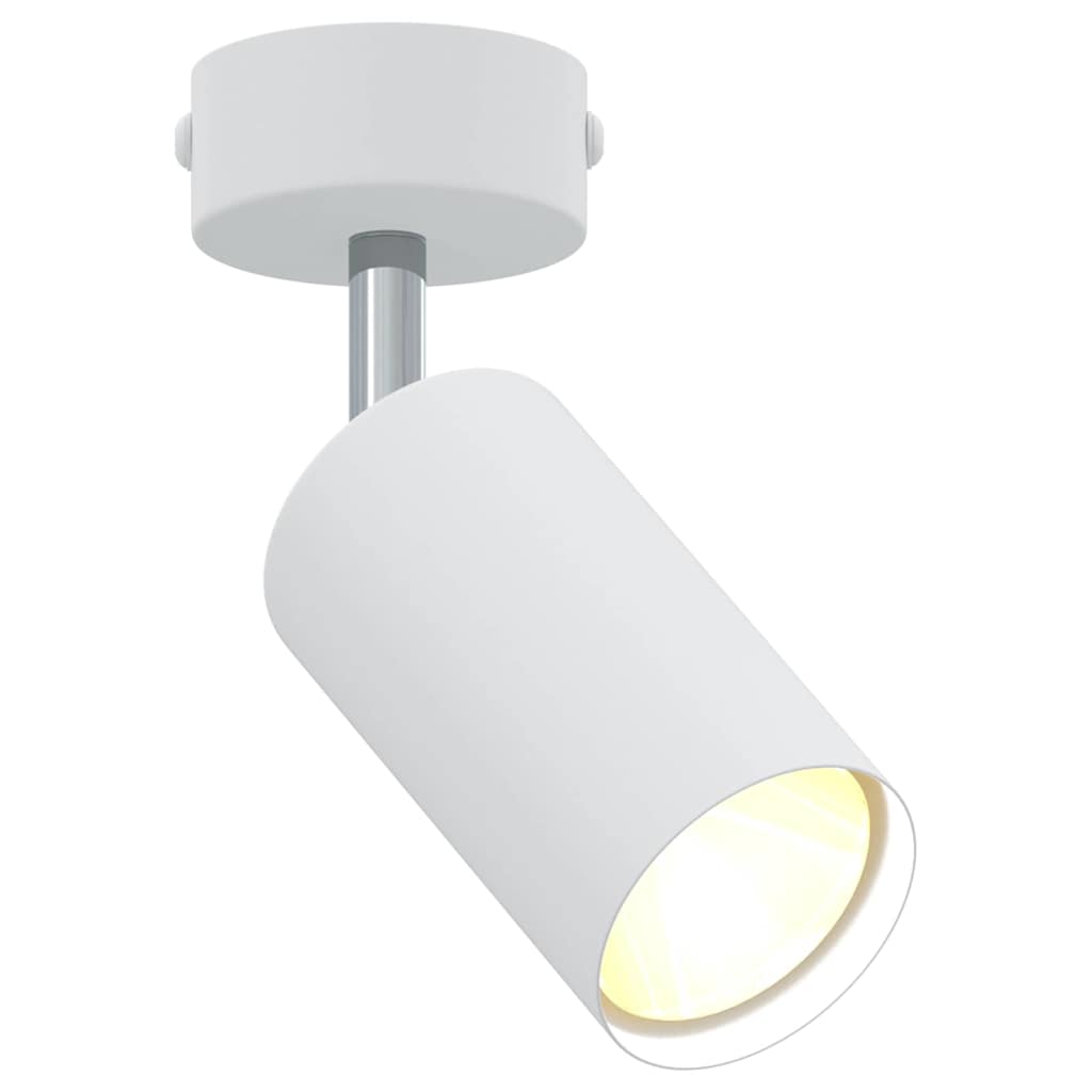 Ceiling Spotlight with Spotlights White 6 x 6 x 16 cm Metal