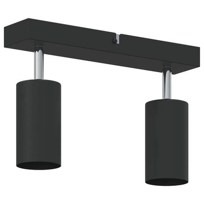Ceiling Spotlight with Spotlights Black 26 x 6 x 16 cm Metal