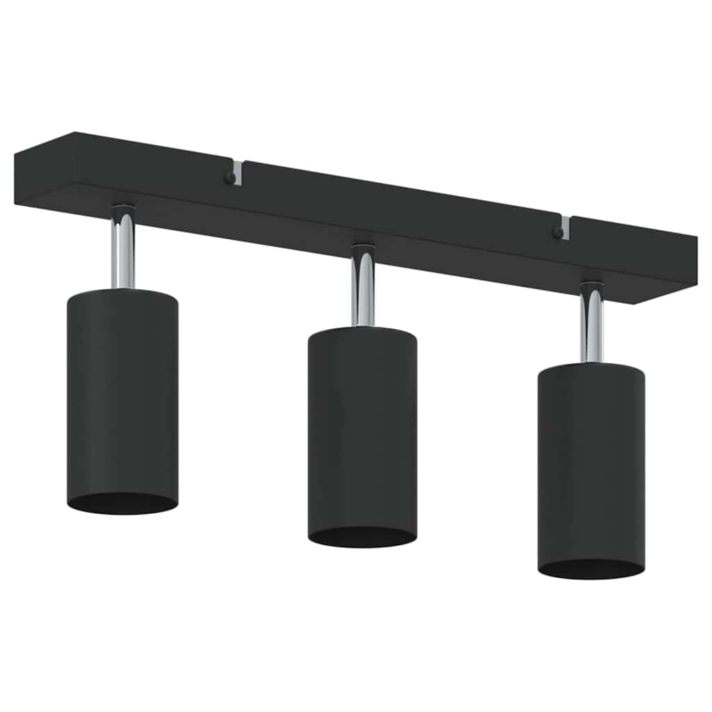 Ceiling Spotlight with Spotlights Black 38 x 6 x 16 cm Metal
