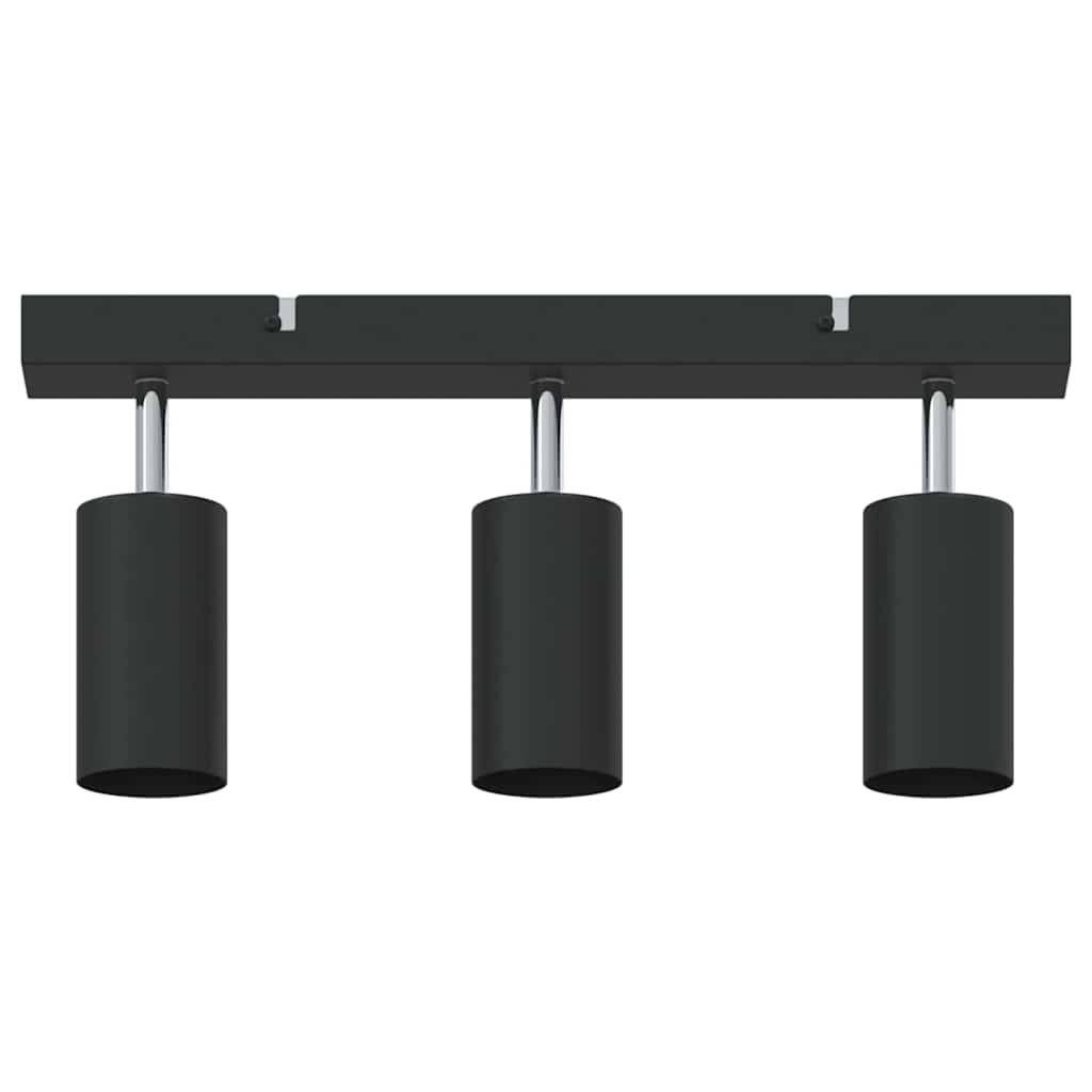 Ceiling Spotlight with Spotlights Black 38 x 6 x 16 cm Metal