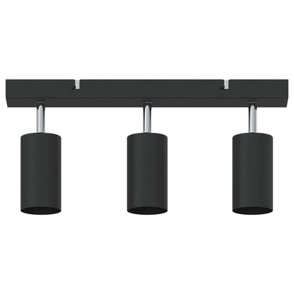 Ceiling Spotlight with Spotlights Black 38 x 6 x 16 cm Metal