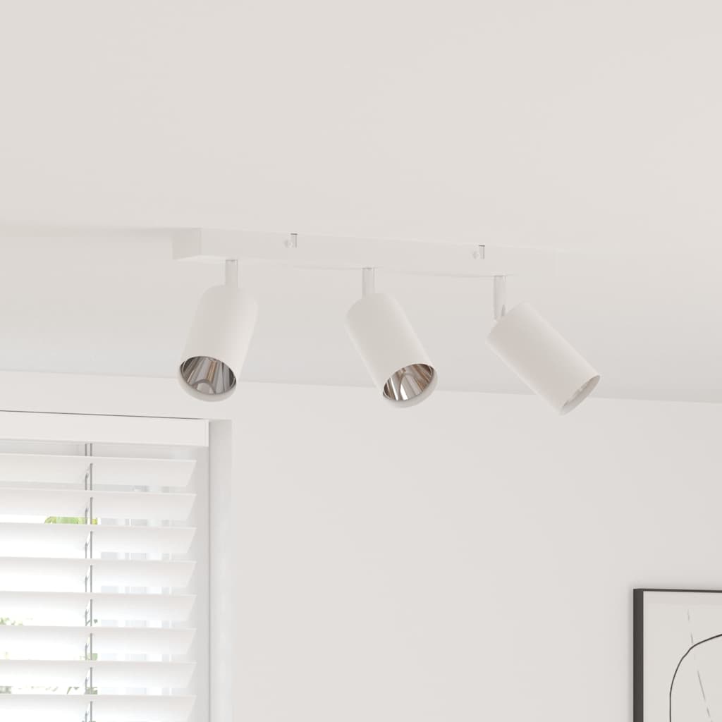 Ceiling Spotlight with Spotlights White 38 x 6 x 16 cm Metal