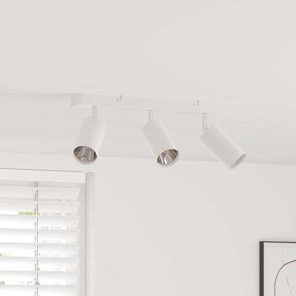 Ceiling Spotlight with Spotlights White 38 x 6 x 16 cm Metal