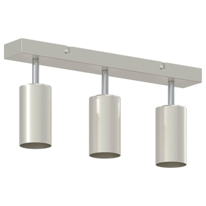 Ceiling Spotlight with Spotlights Nickel 38 x 6 x 16 cm Metal