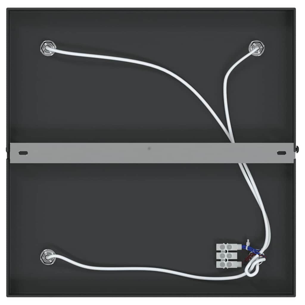 Ceiling Spotlight with Spotlights Black 26 x 26 x 16 cm Metal