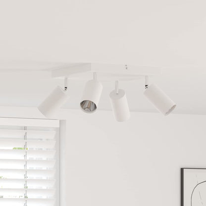 Ceiling Spotlight with Spotlights White 26 x 26 x 16 cm Metal