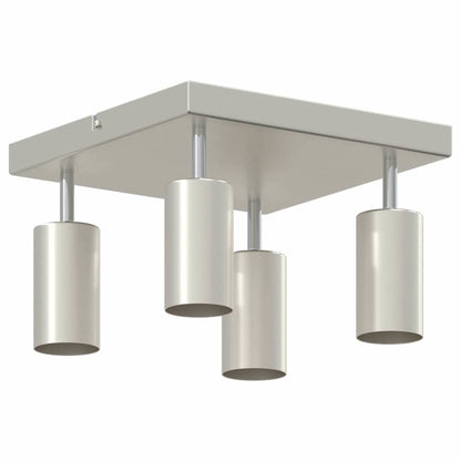 Ceiling Spotlight with Spotlights Nickel 26 x 26 x 16 cm Metal