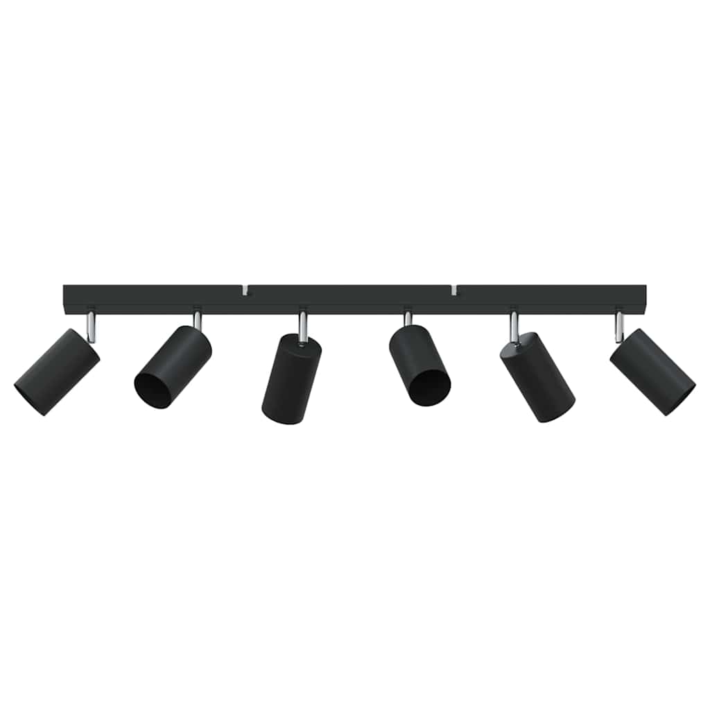 Ceiling Spotlight with Spotlights Black 73 x 6 x 16 cm Metal