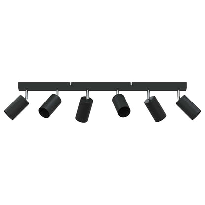 Ceiling Spotlight with Spotlights Black 73 x 6 x 16 cm Metal
