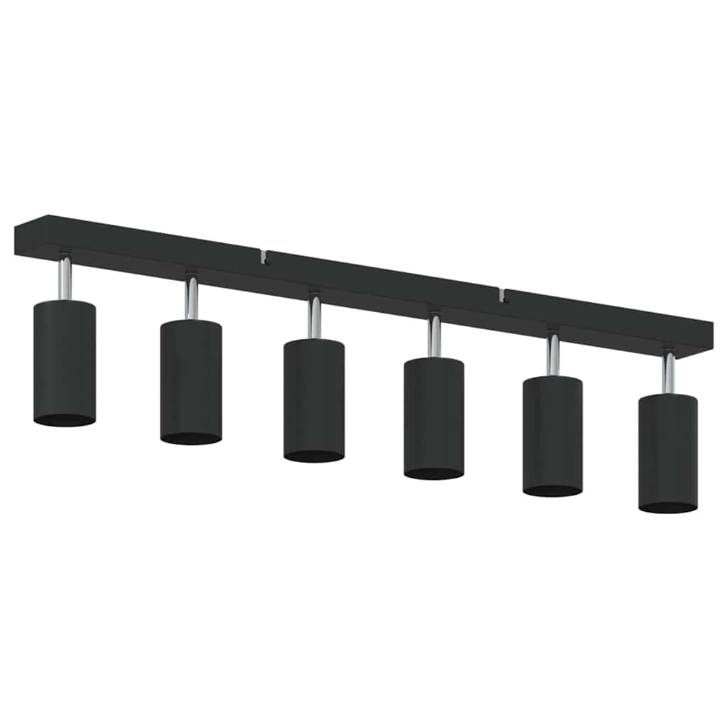 Ceiling Spotlight with Spotlights Black 73 x 6 x 16 cm Metal