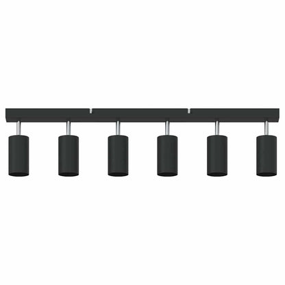 Ceiling Spotlight with Spotlights Black 73 x 6 x 16 cm Metal