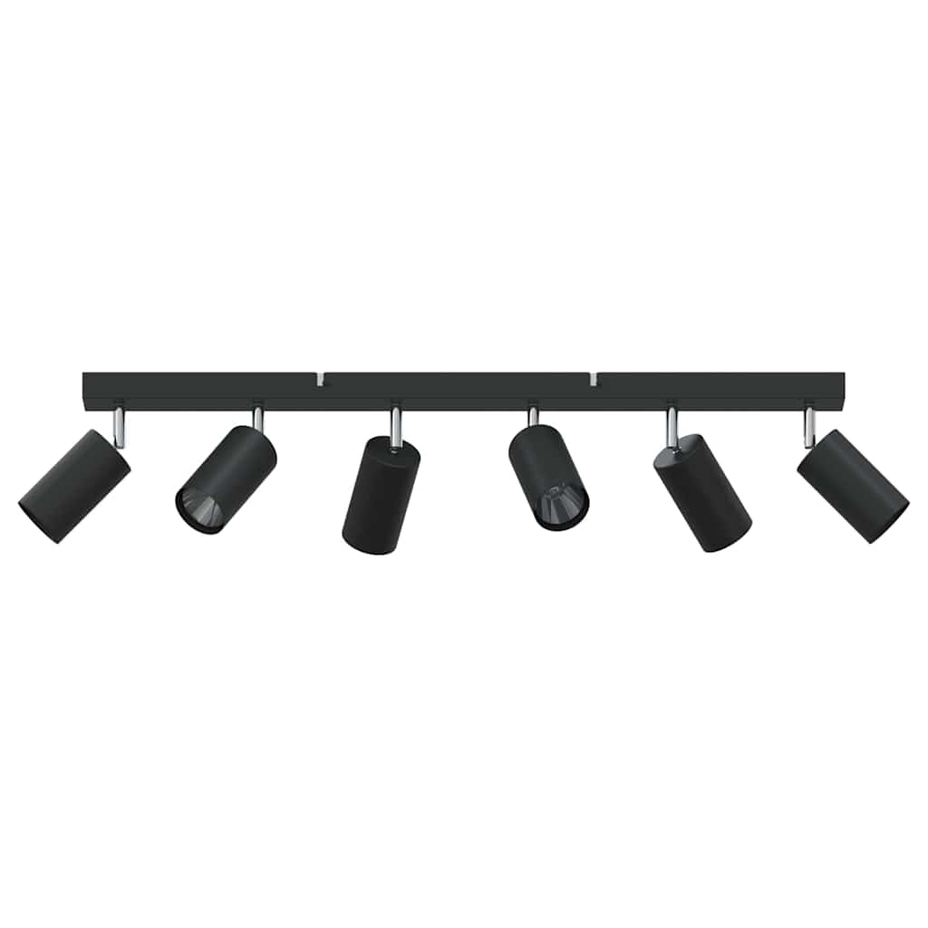 Ceiling Spotlight with Spotlights Black 73 x 6 x 16 cm Metal
