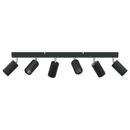 Ceiling Spotlight with Spotlights Black 73 x 6 x 16 cm Metal