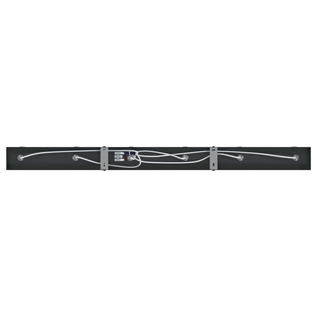 Ceiling Spotlight with Spotlights Black 73 x 6 x 16 cm Metal