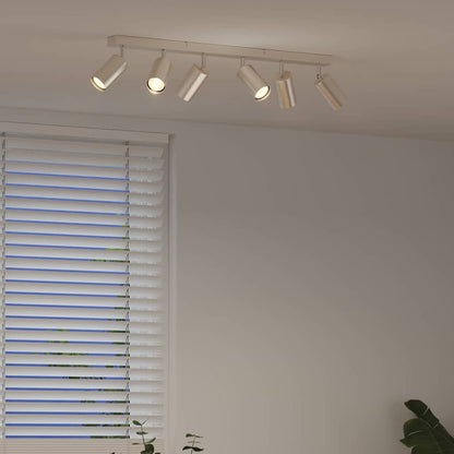 Ceiling Spotlight with Spotlights Nickel 73 x 6 x 16 cm Metal