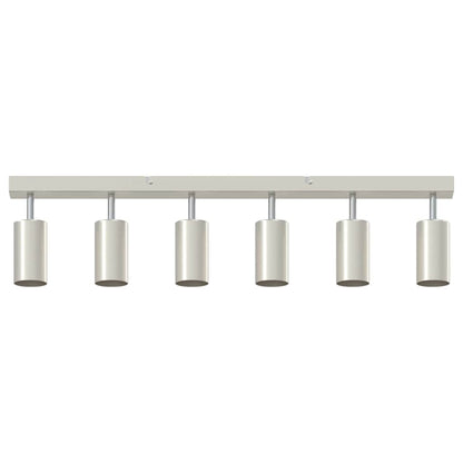 Ceiling Spotlight with Spotlights Nickel 73 x 6 x 16 cm Metal