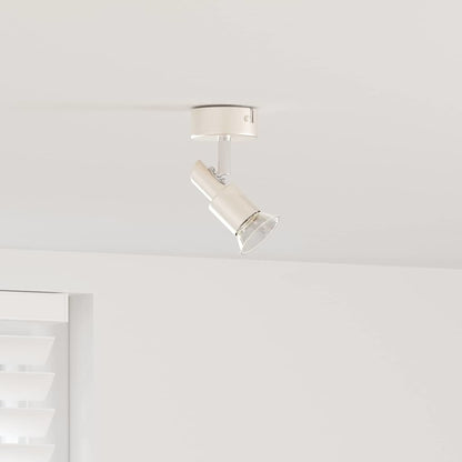 Ceiling Spotlight with Spotlights Nickel 8 x 8 x 10.5 cm Steel