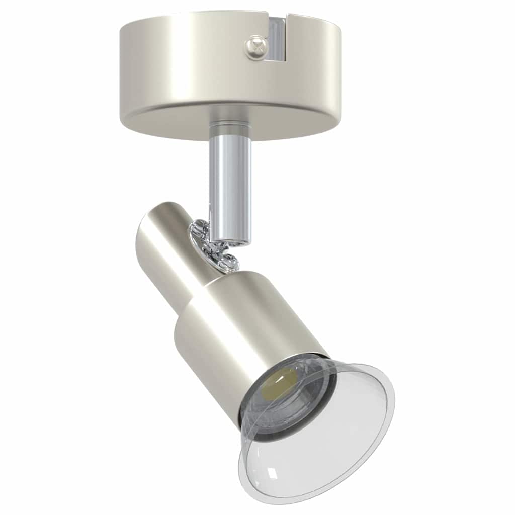 Ceiling Spotlight with Spotlights Nickel 8 x 8 x 10.5 cm Steel