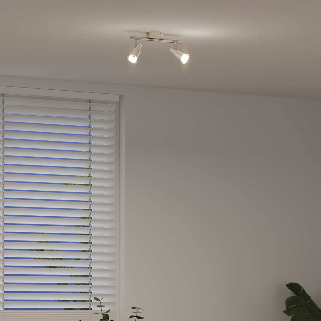 Ceiling Spotlight with Spotlights Nickel 25.5 x 8 x 11 cm Steel