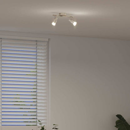 Ceiling Spotlight with Spotlights Nickel 25.5 x 8 x 11 cm Steel