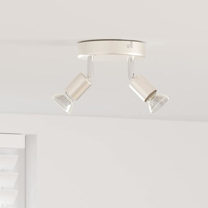 Ceiling Spotlight with Spotlights Nickel 12 x 8 cm Steel