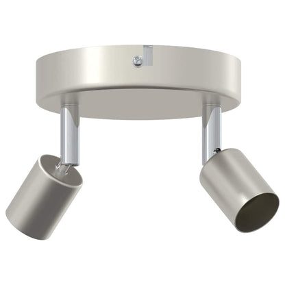 Ceiling Spotlight with Spotlights Nickel 12 x 8 cm Steel