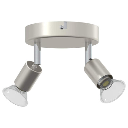 Ceiling Spotlight with Spotlights Nickel 12 x 8 cm Steel