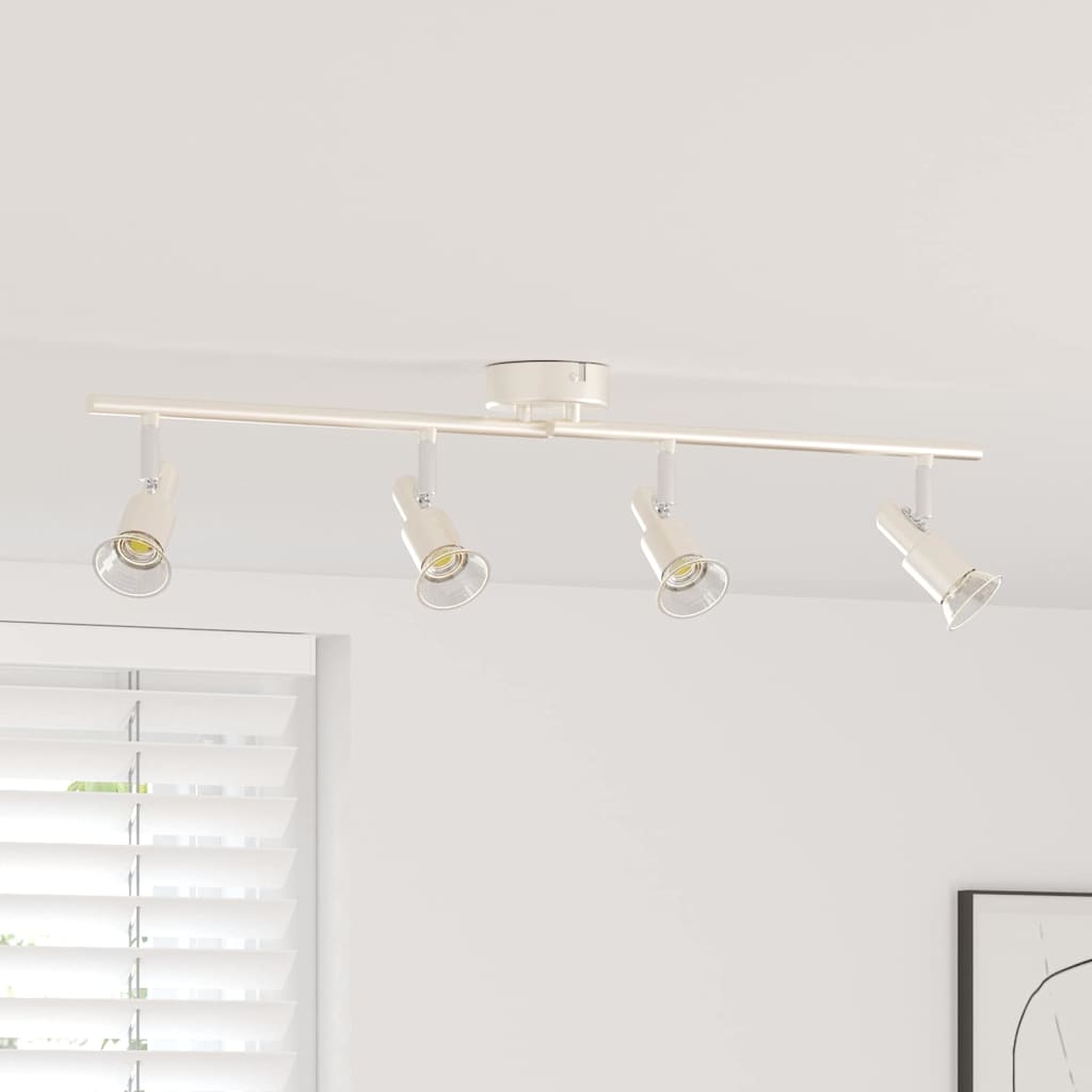 Ceiling Spotlight with Spotlights Nickel 70 x 9 x 12.5 cm Steel